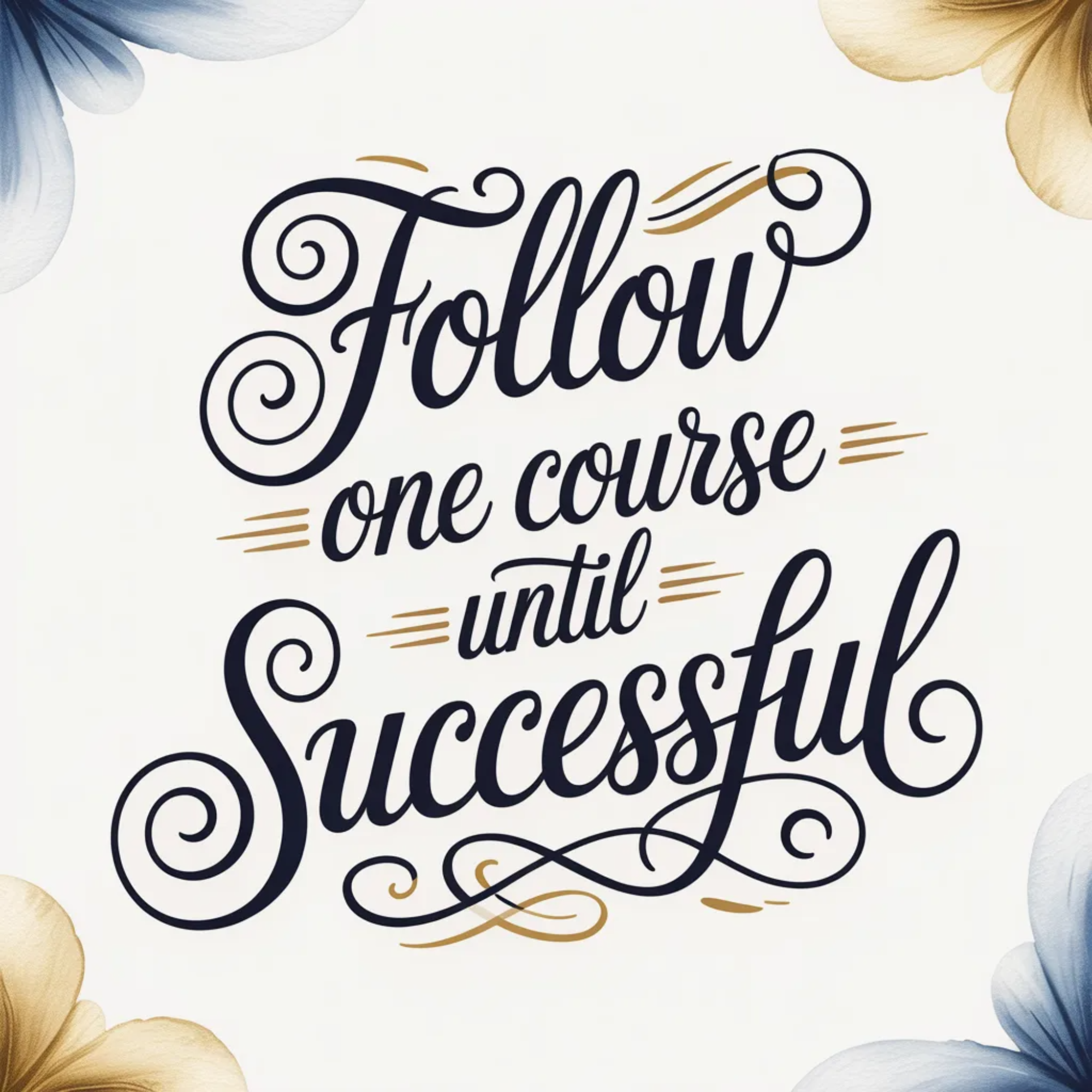 Follow one course until successful